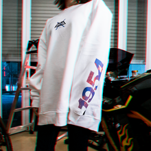 画像をギャラリービューアに読み込む, ゴジラ【1954】</br>スウェット body:WHT</br>ポーチ&ステッカー付き